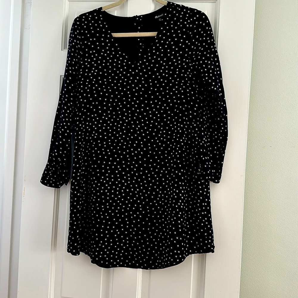 Madewell long sleeve star mini dress